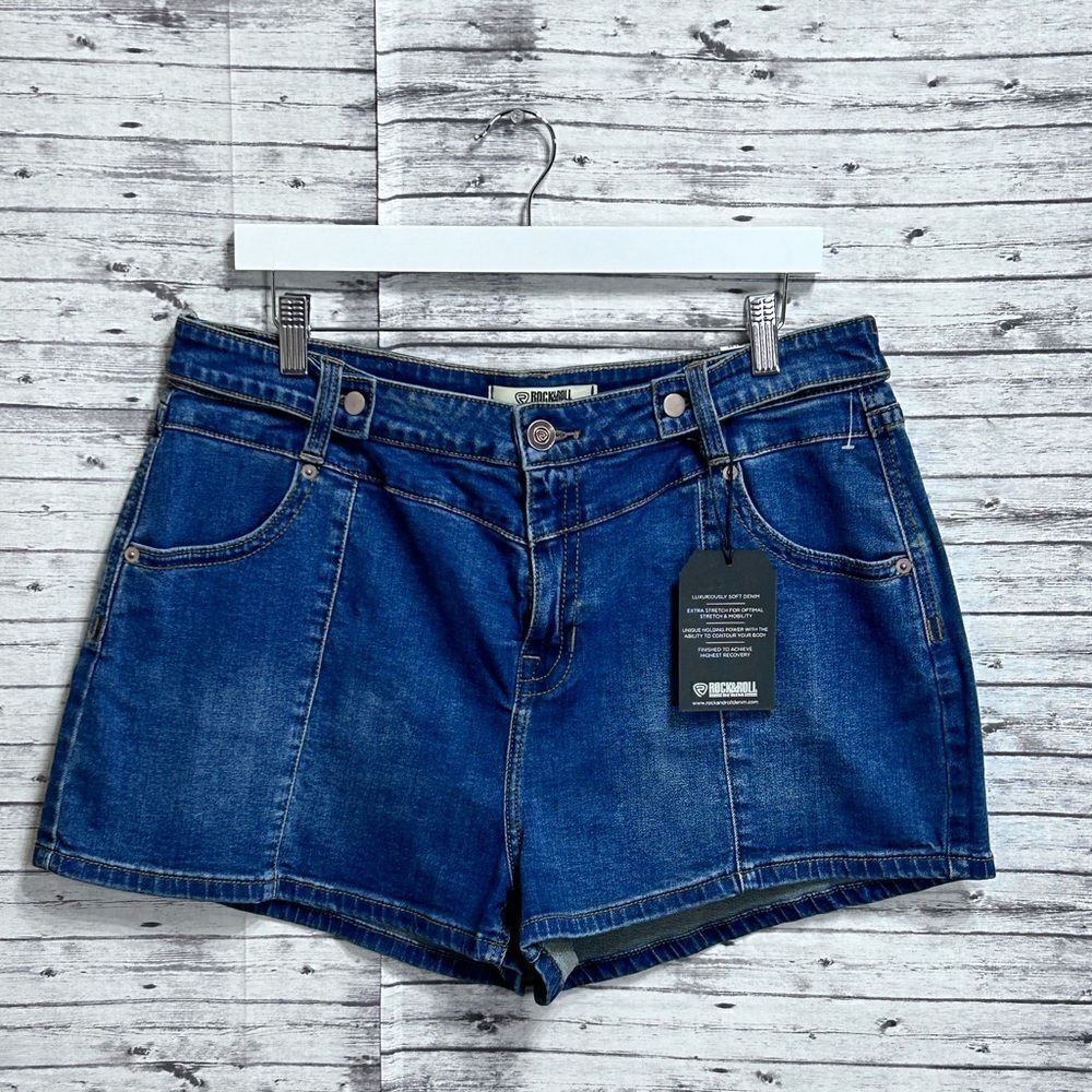 Rock & Roll Denim High Rise Extra Stretch Denim Shorts